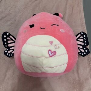 Squishmallows Pink Heart Ladybug Plush